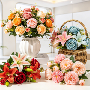 Artificial Flower Decor Set
