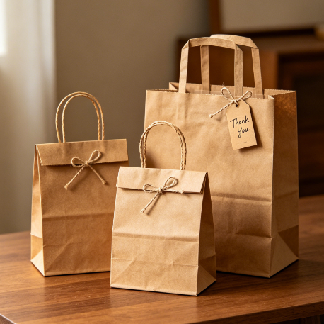 Kraft Paper Gift Bag Set